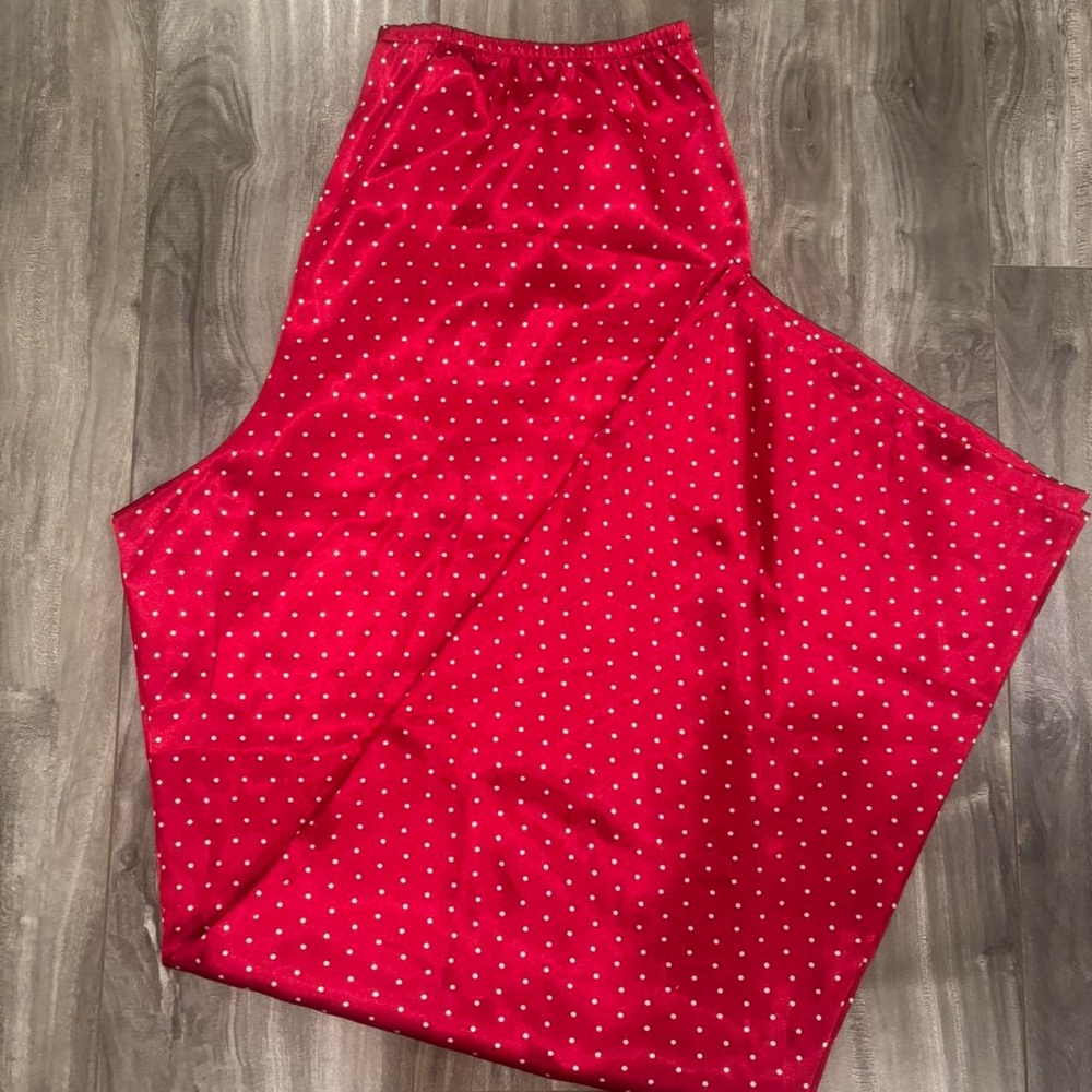 Gilligan & O'Malley Red with White Polka Dots Pajama Pants